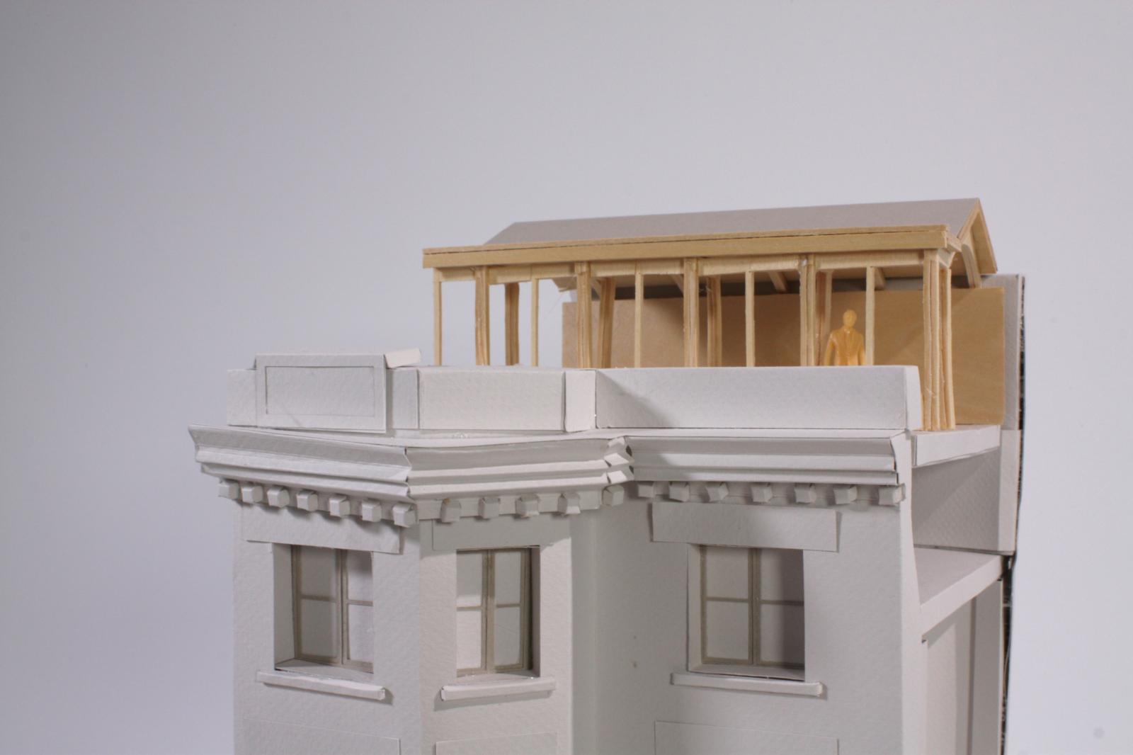 Haigh Hall Wigan 1:50 model made using paper and cardboard